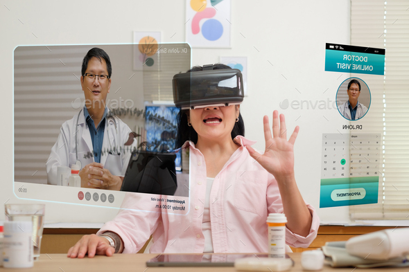 telemedicine doctor online visit with virtual reality